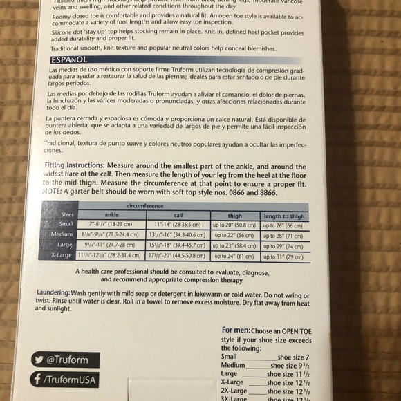 Truform thigh high compression stockings beige & black - Picture 6 of 7